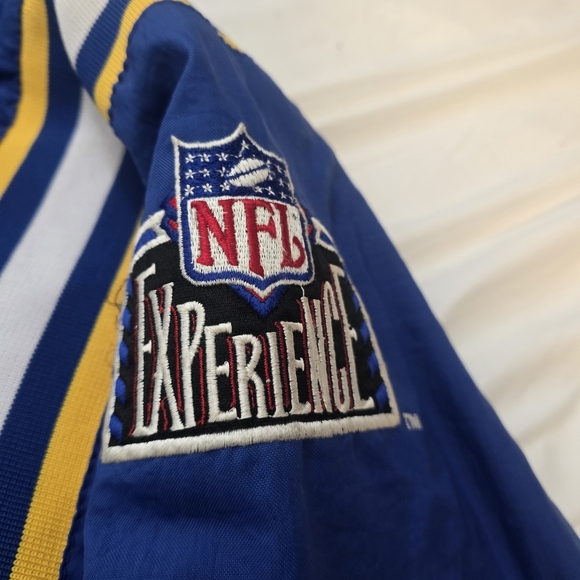 Vintage 90s Pro Player Rams NFL Jacket Big Logo | LA / St. Louis Helmet Embroide - Picture 5 of 8